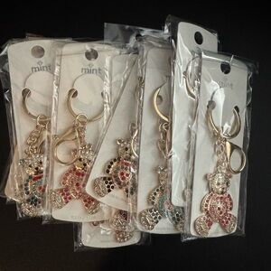 Mint Sparkling Teddy Bear Keychain